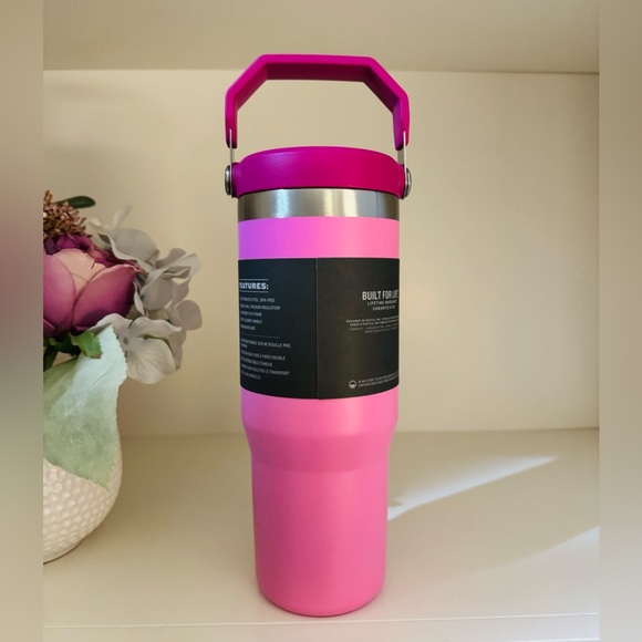 🎉LAST CHANCE🎉 NWT Stanley Iceflow Flip Straw 30 oz Tumbler Peony - Picture 6 of 12